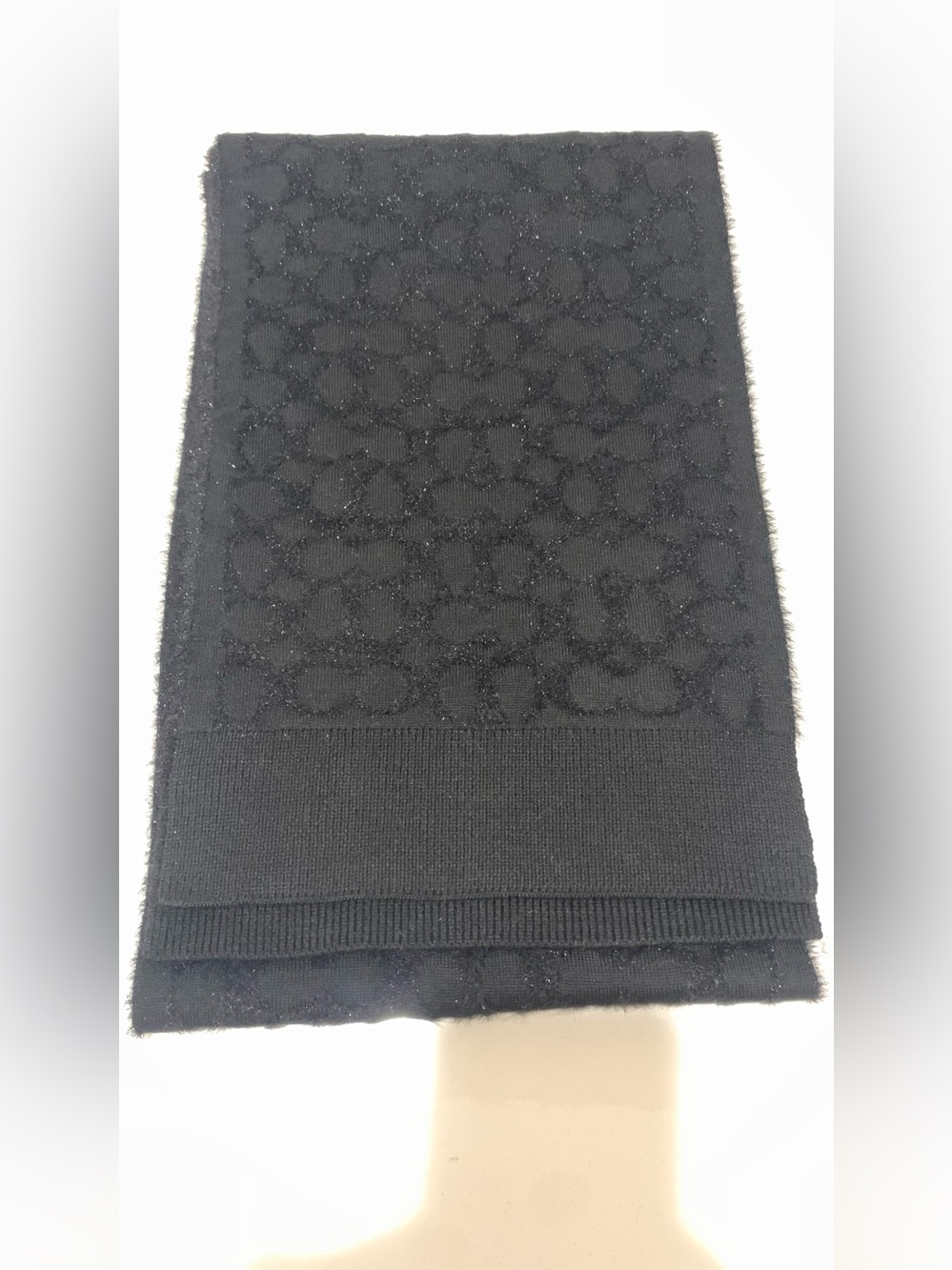 Big Size Coach Women's Signature C Metallic Muffler Knit Scarf